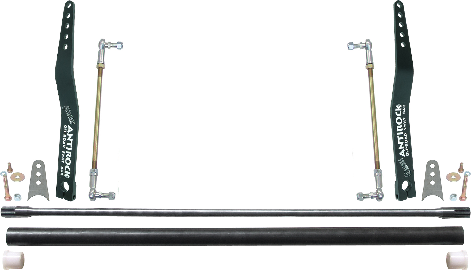 Antirock Sway Bar Kit Universal 36 Inch Bar 20 Inch Bent RockJock 4x4 Vegas 4x4